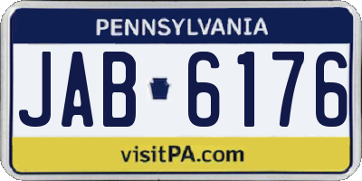 PA license plate JAB6176