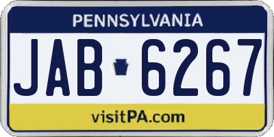PA license plate JAB6267