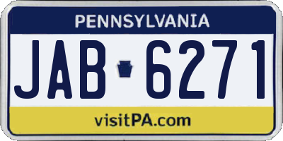 PA license plate JAB6271