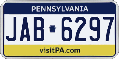 PA license plate JAB6297