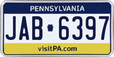 PA license plate JAB6397