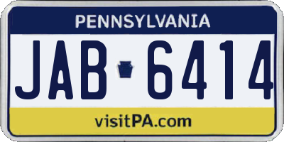 PA license plate JAB6414