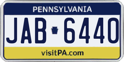 PA license plate JAB6440