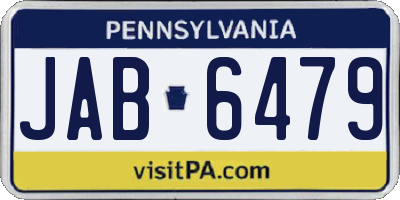 PA license plate JAB6479