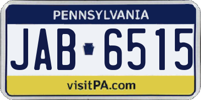 PA license plate JAB6515