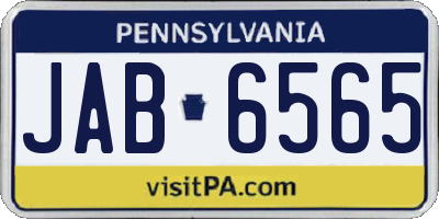 PA license plate JAB6565