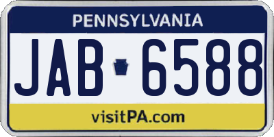 PA license plate JAB6588