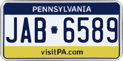 PA license plate JAB6589