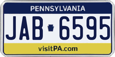 PA license plate JAB6595