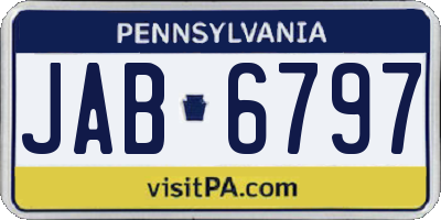 PA license plate JAB6797