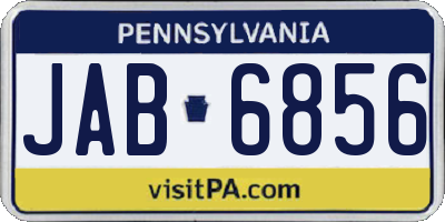 PA license plate JAB6856