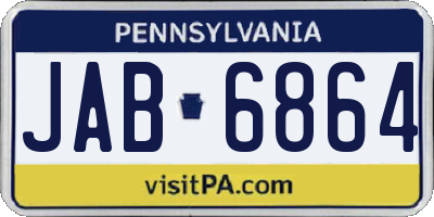 PA license plate JAB6864