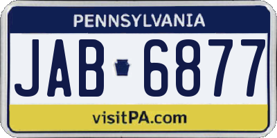 PA license plate JAB6877