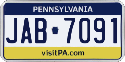 PA license plate JAB7091