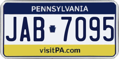 PA license plate JAB7095