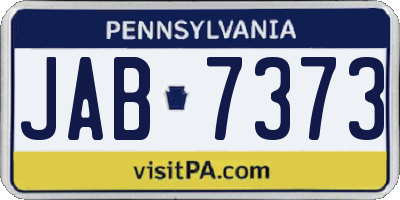 PA license plate JAB7373