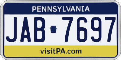 PA license plate JAB7697