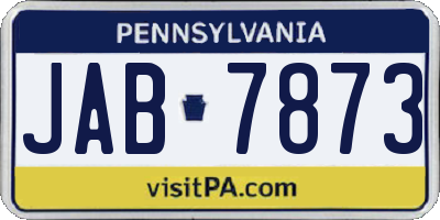 PA license plate JAB7873