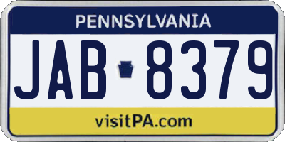 PA license plate JAB8379
