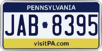 PA license plate JAB8395