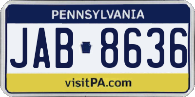 PA license plate JAB8636