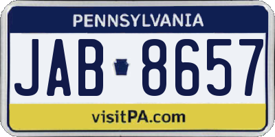 PA license plate JAB8657