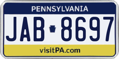 PA license plate JAB8697