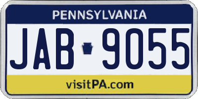 PA license plate JAB9055