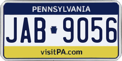 PA license plate JAB9056