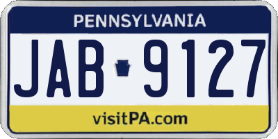 PA license plate JAB9127