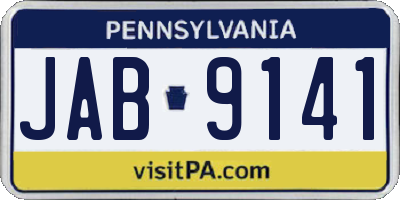 PA license plate JAB9141
