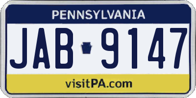 PA license plate JAB9147