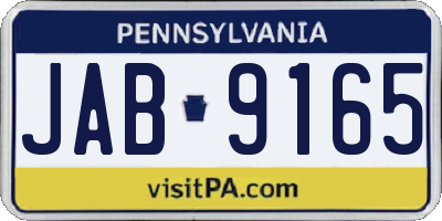 PA license plate JAB9165