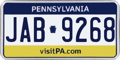 PA license plate JAB9268