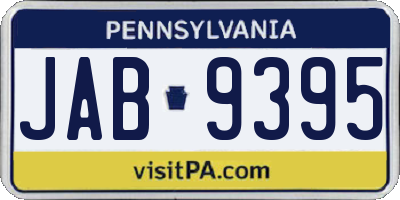 PA license plate JAB9395