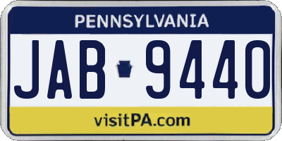PA license plate JAB9440