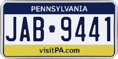 PA license plate JAB9441