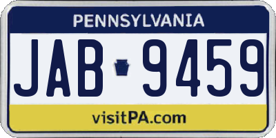 PA license plate JAB9459