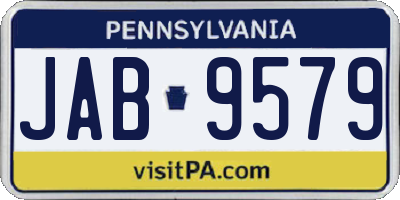 PA license plate JAB9579