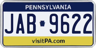 PA license plate JAB9622