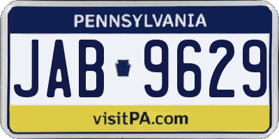 PA license plate JAB9629