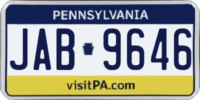PA license plate JAB9646