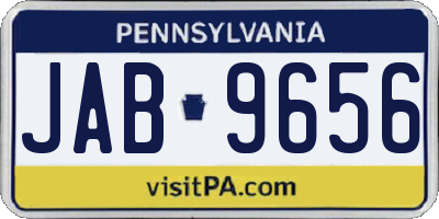 PA license plate JAB9656