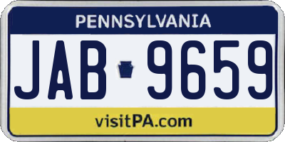PA license plate JAB9659
