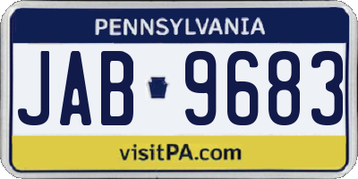 PA license plate JAB9683