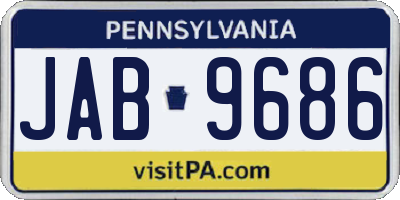 PA license plate JAB9686