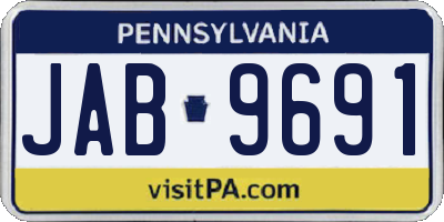 PA license plate JAB9691