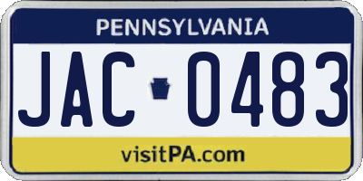 PA license plate JAC0483