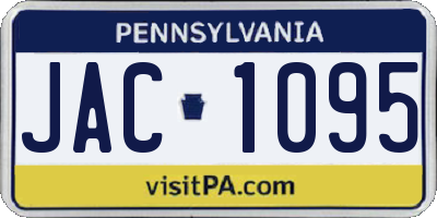 PA license plate JAC1095