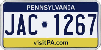 PA license plate JAC1267